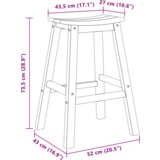 vidaXL Bar stoli 9 kosov Svetlo siva HDPE | Shoptok.si
