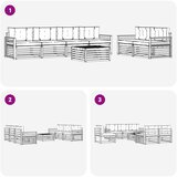  Set vanjskih sofa 7 kom. Bijela i antracit Poliester 79 x 79 x 37 cm | shoptok.hr