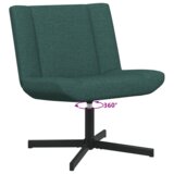  Akcentna stolica Tamnozelena Poliester Standard Podesiva visina | shoptok.hr