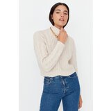 Trendyol Stone Knitted Detailed Knitwear Sweater | Shoptok.si