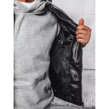 DStreet Kurtka męska skórzana czarna | Shoptok.si