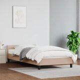 vidaXL Posteljni okvir z vzglavjem kapučino 80x200 cm umetno usnje Cene