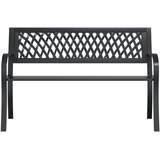  Vrtna klupa crna 120 cm čelična | Eponuda.com