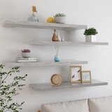  Plutajuće zidne police 4 kom boja betona 90x23,5x3,8 cm MDF | shoptok.hr