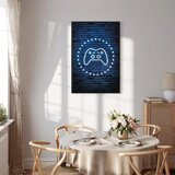  Slika - Neon Gamepad 60x90 U crnom drvenom okviru | shoptok.hr