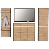 Mömax Garderobni Panel Welcome, Barva Hrasta, Črna, Led Trak | Shoptok.si