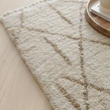 Asiatic Carpets Kremno bela pralna ročno tkana volnena preproga 160x230 cm Azera Crosshatch – | Shoptok.si