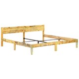 Furnova Posteljni okvir iz trdnega predelanega lesa 200x200 cm, (21938543) | Shoptok.si