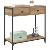  Konzolna stolica s ladicama Umjetnički hrast 75 x 34,5 x 75 cm | shoptok.hr