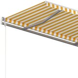  Samostojeća tenda na ručno uvlačenje 450 x 300 cm žuto-bijela | shoptok.hr