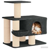  Mačje drvo s sisalnim postoljima za grebanje Tamnosiva 96 cm | shoptok.hr