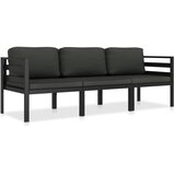 3-dijelna vrtna garnitura s jastucima aluminijska antracit | shoptok.hr
