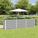  Cvetlično korito Svetlo siva 290 x 50 x 75 cm Cinkana jeklena, (5000207631) | Shoptok.si