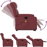  Električni masažni naslonjač na podizanje crvena boja vina | shoptok.hr