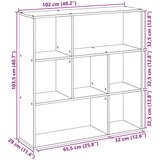 vidaXL Pregrada / regal za knjige boja hrasta 102x29x103,5 cm drveni | shoptok.hr