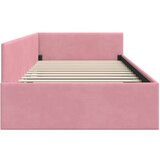 vidaXL Kotna postelja Drugo Roza 90 x 190 cm Samet in sodobno leseno | Shoptok.si