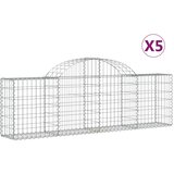  Lučne gabionske košare 5 kom 200x30x60/80 cm pocinčano željezo | shoptok.hr