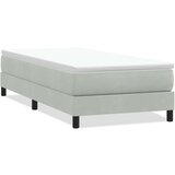 Maison Chic Box spring postelja - Vzmetna postelja brez vzmetnice Svetlo siva 80x210 cm žamet SL25052, (21890700) | Shoptok.si