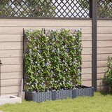  Vrtna saksija 3 kom. Svjetlosiva 120 x 40 x 125,5 cm PP | shoptok.hr