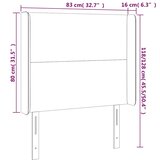  LED uzglavlje tamnoplavo 83x16x118/128 cm baršunasto | shoptok.hr
