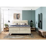Esposa POSTELJA BOXSPRING 160 cm x 200 cm , tekstil barve šampanjca | Shoptok.si