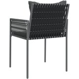  Vrtne stolice s jastucima 6 kom crne 54x61x83 cm od poliratana | shoptok.hr