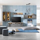 Mömax Viseča Vitrina Auris, Siva, Barva Hrasta | Shoptok.si