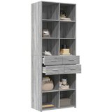 vidaXL Visoka omara siva sonoma 70x42,5x185 cm inženirski les | Shoptok.si
