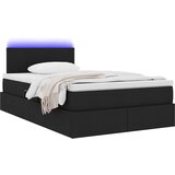  LED krevet za pohranu s madracem Crna 120 x 200 cm Tkanina | shoptok.hr