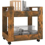 Kolica za radni stol boja dimljenog hrasta 60x45x60 cm drvena | shoptok.hr