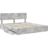  Krevet s od storage s ladicama Betonski sivi 180 x 200 cm | shoptok.hr