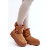 Boto Women's Platform Snow Boots with Faux Fur Camel Wikas | Shoptok.si