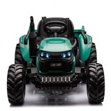 Lean_Toys Otroški traktor 24V s prikolico temno zelena | Shoptok.si