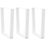  Noge jedilne mize V-oblike 3 kosi bele 70x(72-73,3) cm jeklo Cene