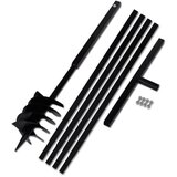 vidaXL Jeklen spiralni vrtalni sveder za zemljo z ročajem 180 mm s 5 m pod., (21366922) Cene