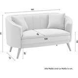 Bessagi Home dvosed hope, naravna barva, žamet | Shoptok.si