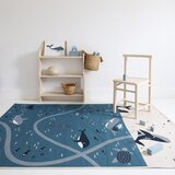 Nattiot Modro-kremno bela otroška igralna preproga 123x180 cm Little Deep Blue – | Shoptok.si
