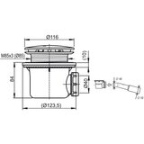 Ravak X01309 Professional sifon za tuš kad 90 mm u