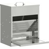 vidaXL Feeder s nogom za piliće Srebrno 25 x 42 x 40 cm Cinkani čelik | shoptok.hr