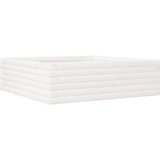 Vrtno cvetlično korito belo 80x80x23 cm trdna borovina | Shoptok.si