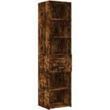 Maison Chic Visoka omara - Komoda - Predalnik dimljeni hrast 45x42,5x185 cm inženirski les, (21719053) Cene