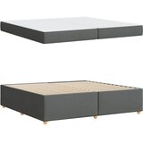  Krevetna konstrukcija Tamno siva 200 x 200 cm tkanina | shoptok.hr