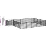  Kavez za pse srebrni 25,41 m² čelični | shoptok.hr