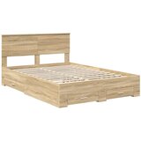  Krevetna konstrukcija s ladicama Hrast sonoma 140 x 190 cm | Eponuda.ba