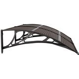 Nadstrešnica za vrata crna 350 x 75 cm polikarbonatna | shoptok.hr