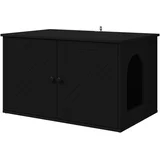 Mačja Kuća Crna 85 x 55 x 50 5 cm Konstruirano drvo