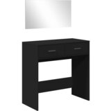  The Living Store Toaletna mizica z ogledalom črna 80x39x80 cm - Toaletna Mizica, (21500210) | Shoptok.si