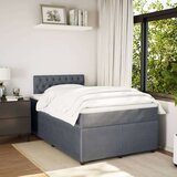 vidaXL Box spring postelja z vzmetnico temno siv 120x190 cm žamet, (21321203) | Shoptok.si