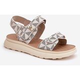 Boto Women Fabric Sandals On Platform Beige Leriot | shoptok.hr