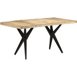  Blagovaonski stol 160 x 80 x 76 cm od grubog drva manga | shoptok.hr